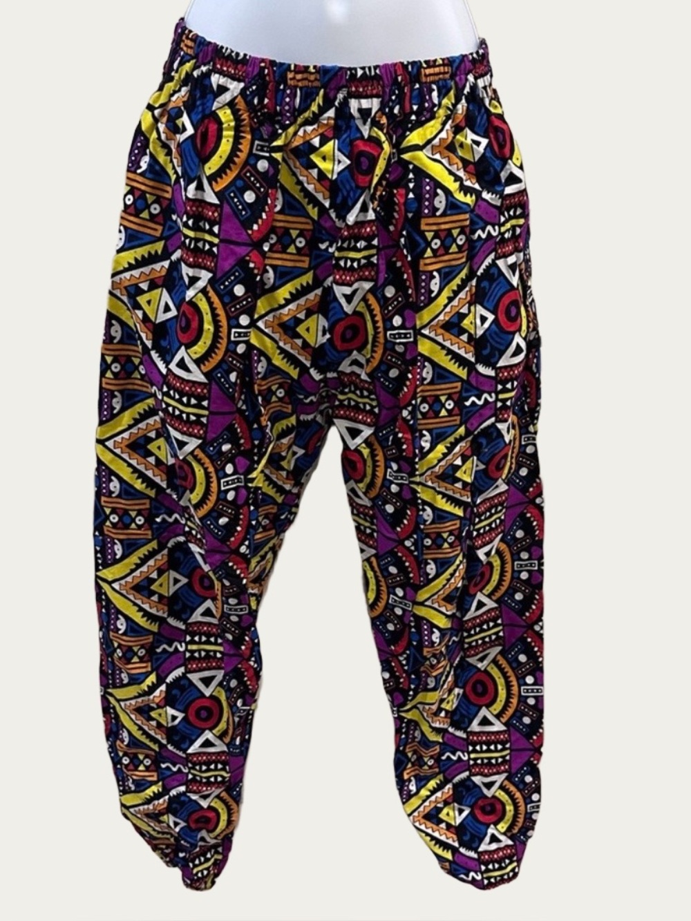 Colorful 80s Geometric Patterned Men's Pants MC Hammer